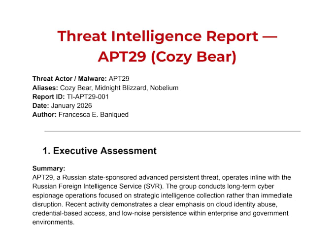 write threat report summaries